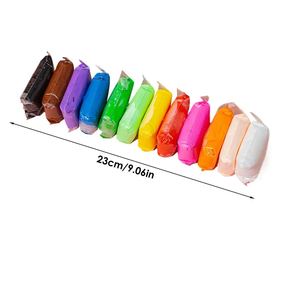 Arcilla para Modelar Air Dry 12/24/36 Colores - Kit Creativo con Herramientas para Niños