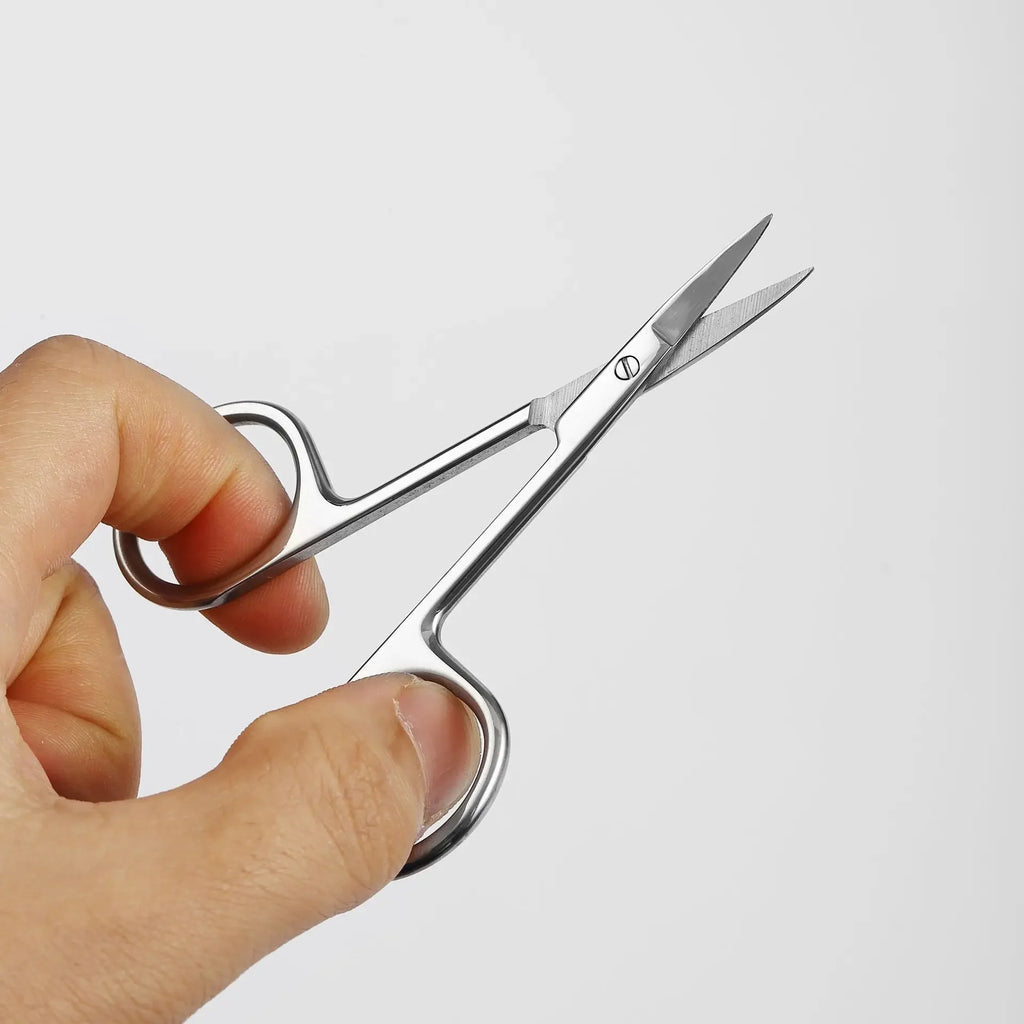 Tijeras de Manicura Profesionales de Acero - Corta Cutículas, Cejas y Vello Nasal
