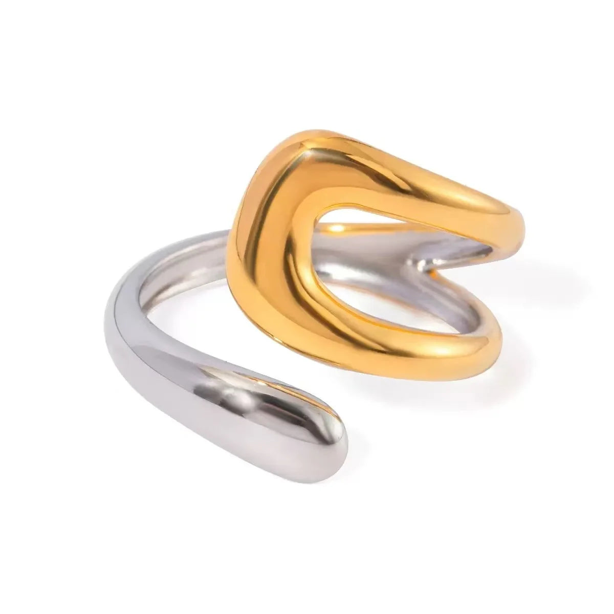 Anillo de Acero Inoxidable Calado - Joya Moderna y Resistente al Agua para Mujer