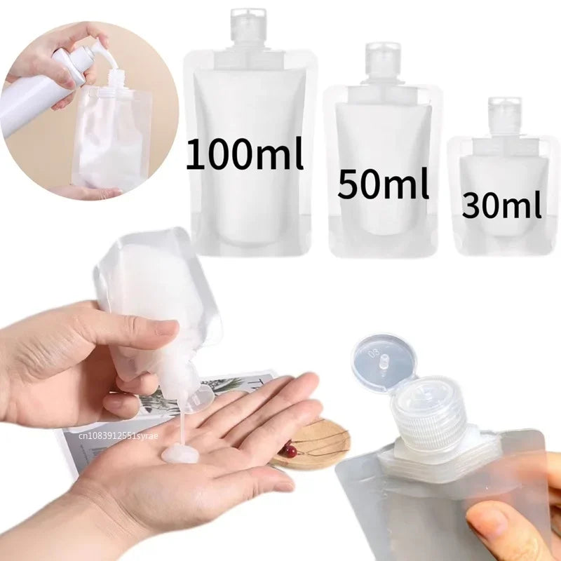 Bolsas de Viaje Dispensadoras de Loción – 30/50/100ml, Pack de 5/10/120