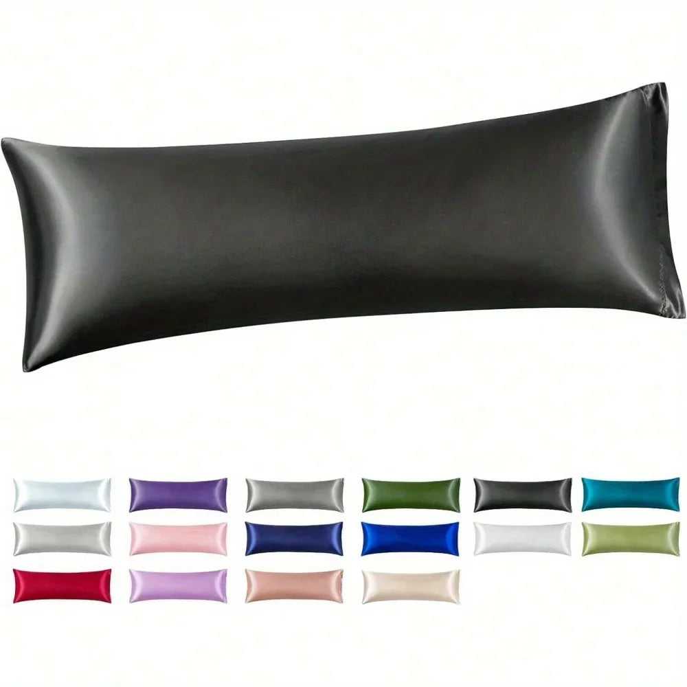 Funda de Almohada de Satén Negra - Suave y Fresca para Cabello y Piel