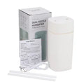 Humidificador de Escritorio con Doble Boquilla y Luz LED 7 Colores - Aromaterapia Silenciosa USB