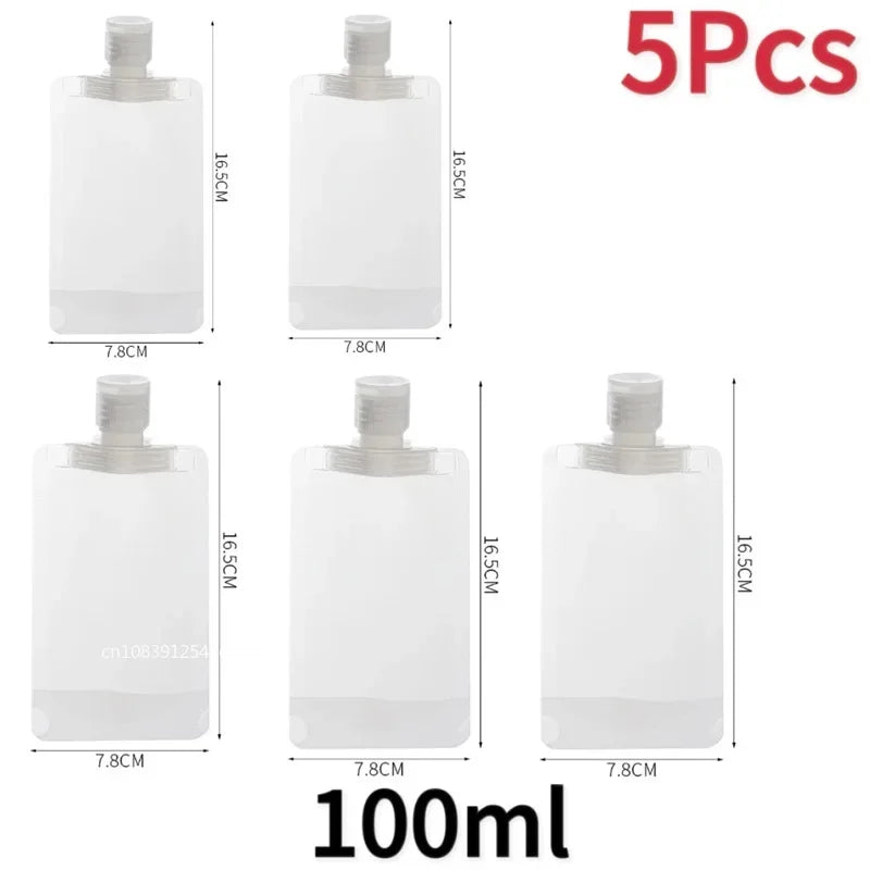 Bolsas de Viaje Dispensadoras de Loción – 30/50/100ml, Pack de 5/10/120