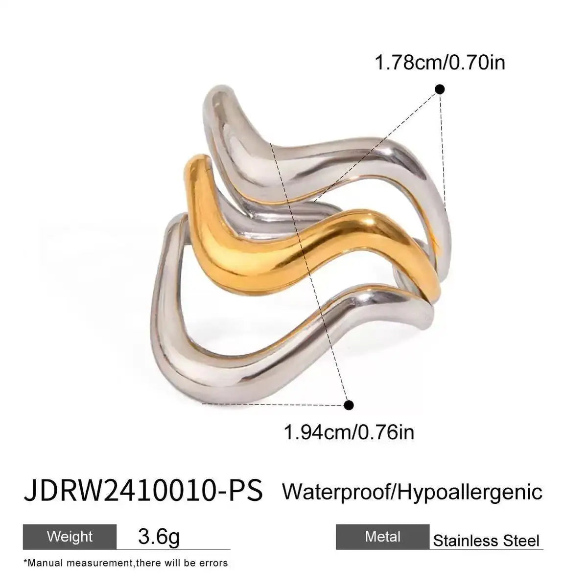 Anillo de Acero Inoxidable Calado - Joya Moderna y Resistente al Agua para Mujer