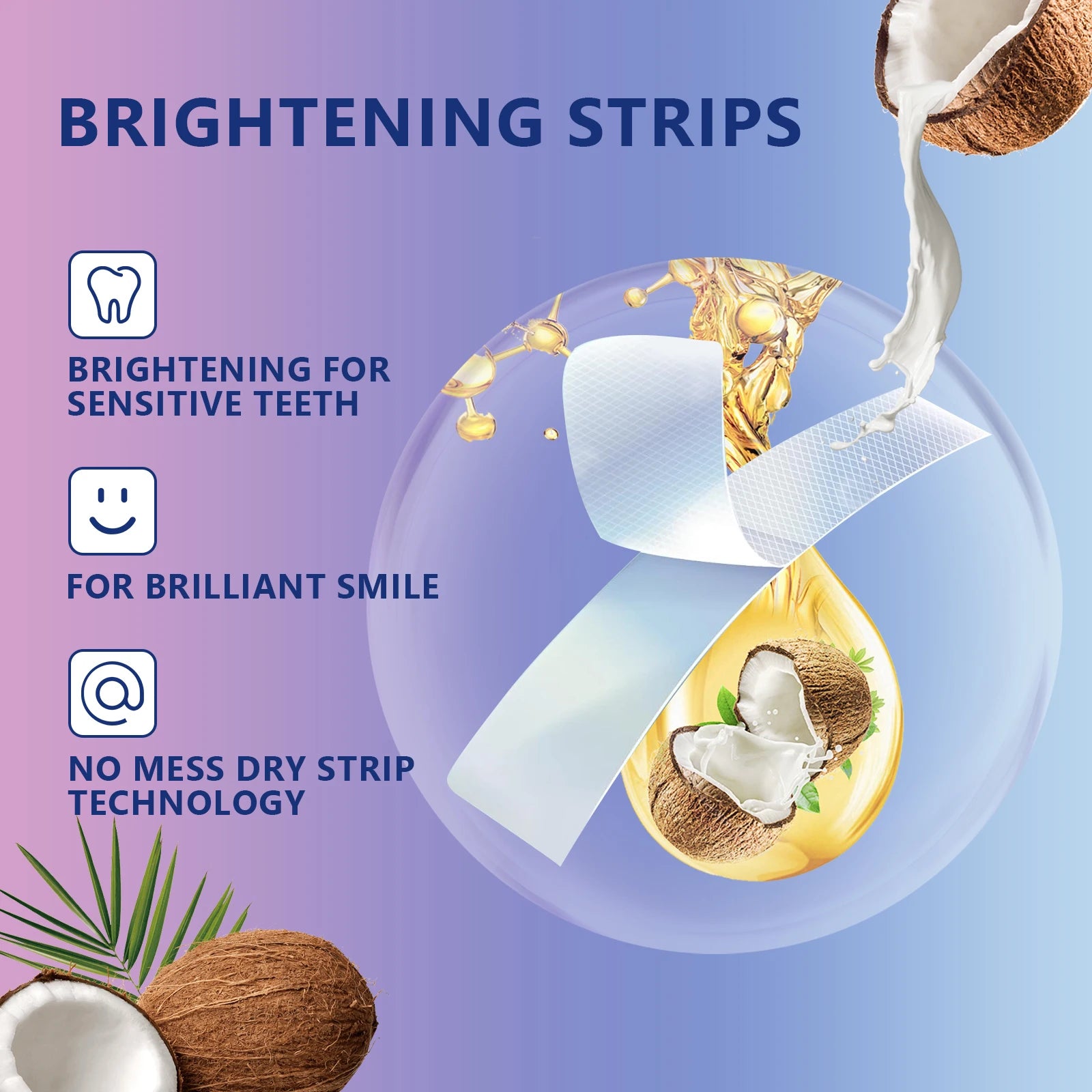 Tiras Blanqueadoras Dentales con Gel de Menta - 14 Unidades para una Sonrisa Brillante