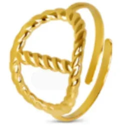 Anillo de Acero Inoxidable Calado - Joya Moderna y Resistente al Agua para Mujer