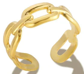 Anillo de Acero Inoxidable Calado - Joya Moderna y Resistente al Agua para Mujer