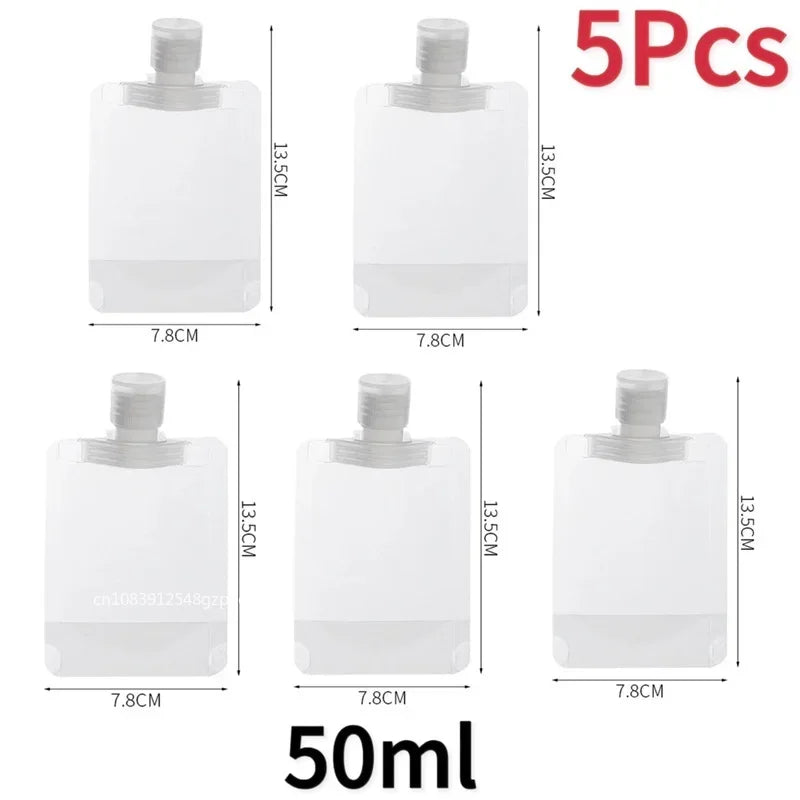 Bolsas de Viaje Dispensadoras de Loción – 30/50/100ml, Pack de 5/10/120