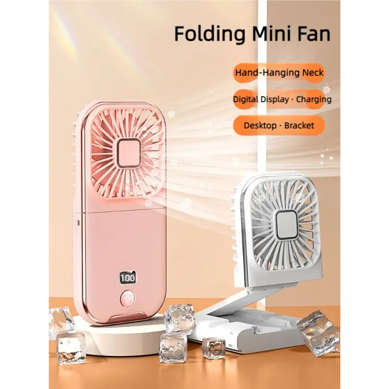 Ventilador Portátil de Cuello con Batería 3000mAh - Plegable, Recargable y Silencioso