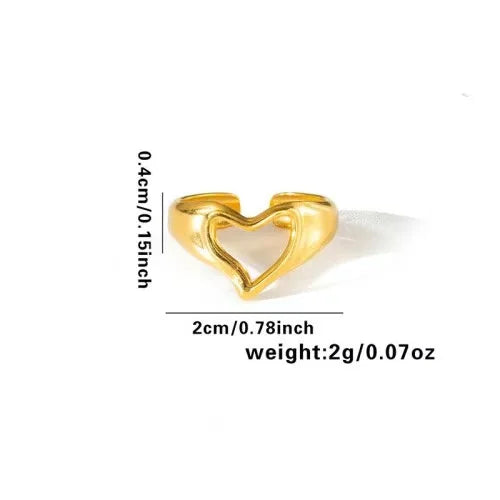 Anillo de Acero Inoxidable Calado - Joya Moderna y Resistente al Agua para Mujer