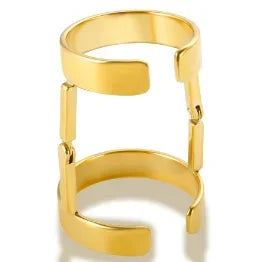 Anillo de Acero Inoxidable Calado - Joya Moderna y Resistente al Agua para Mujer