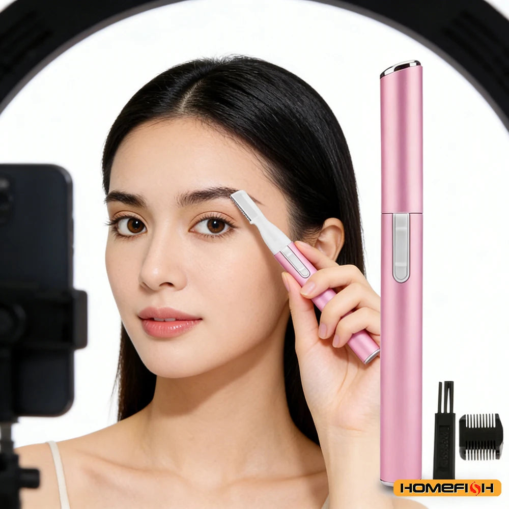Depiladora Facial Eléctrica Mini - Removedor de Vello para Mujer Cuello, Labios y Cuerpo