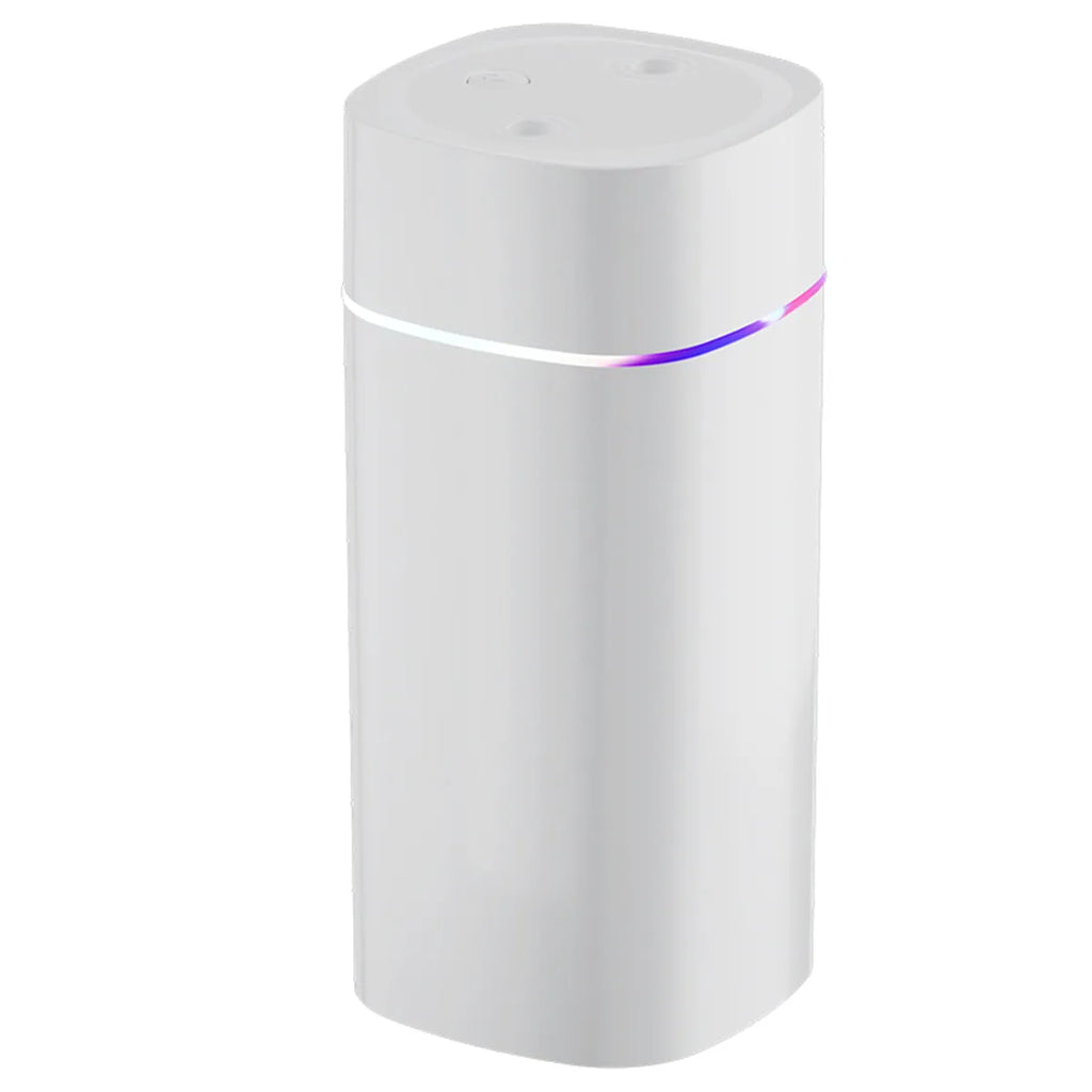 Humidificador de Escritorio con Doble Boquilla y Luz LED 7 Colores - Aromaterapia Silenciosa USB