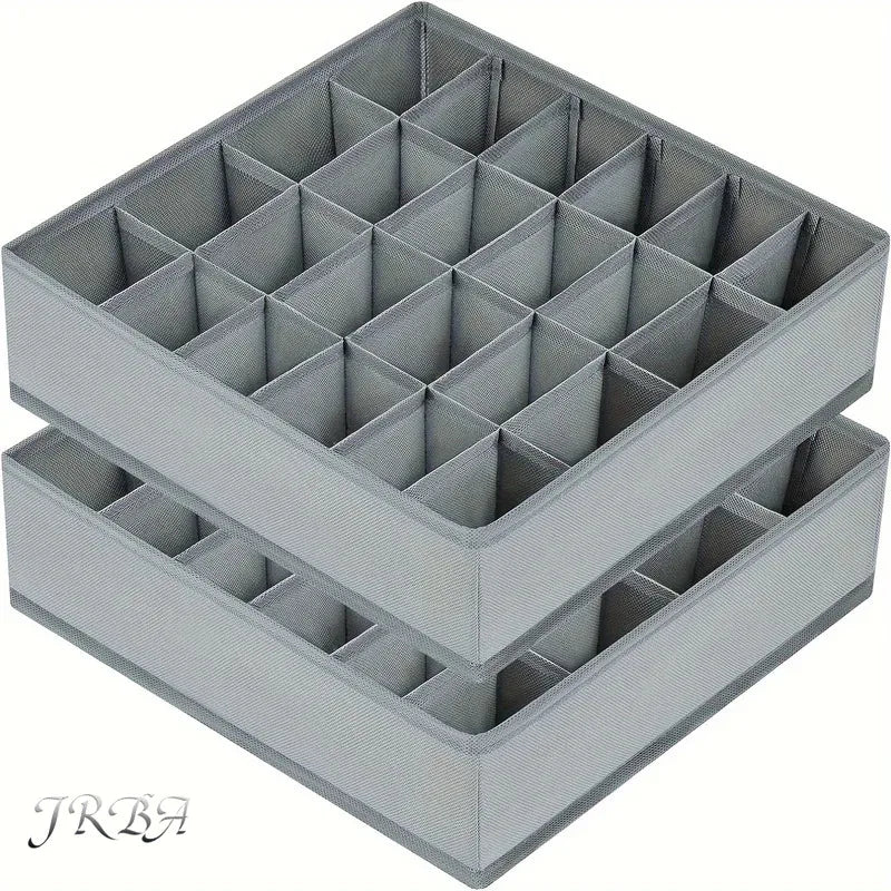 Organizador de Cajón Plegable con 24 Compartimentos - Caja de Tela para Calcetines y Ropa Interior