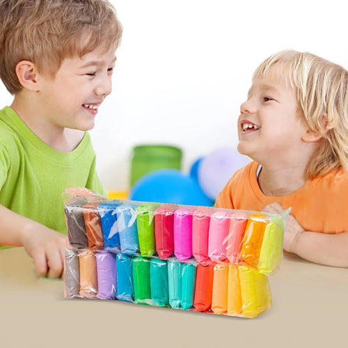 Arcilla para Modelar Air Dry 12/24/36 Colores - Kit Creativo con Herramientas para Niños