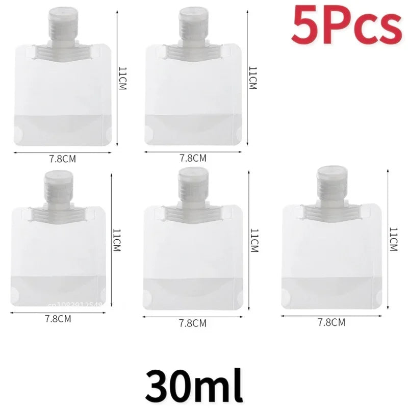 Bolsas de Viaje Dispensadoras de Loción – 30/50/100ml, Pack de 5/10/120