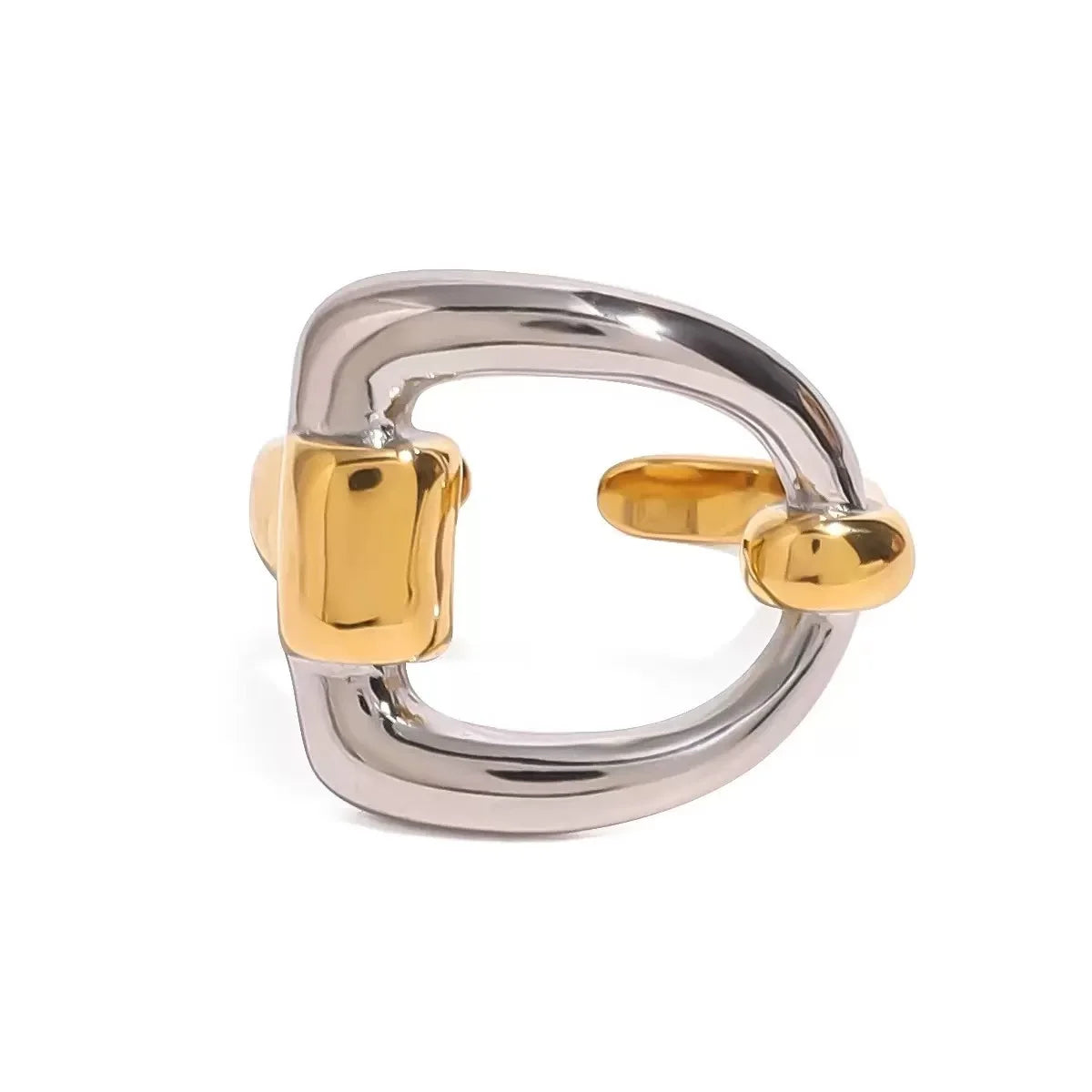 Anillo de Acero Inoxidable Calado - Joya Moderna y Resistente al Agua para Mujer