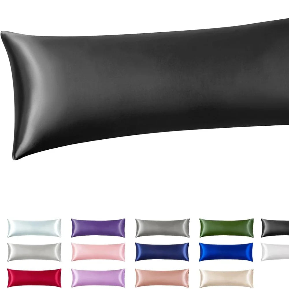 Funda de Almohada de Satén Negra - Suave y Fresca para Cabello y Piel