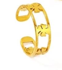 Anillo de Acero Inoxidable Calado - Joya Moderna y Resistente al Agua para Mujer