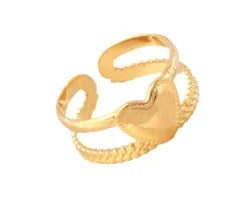 Anillo de Acero Inoxidable Calado - Joya Moderna y Resistente al Agua para Mujer