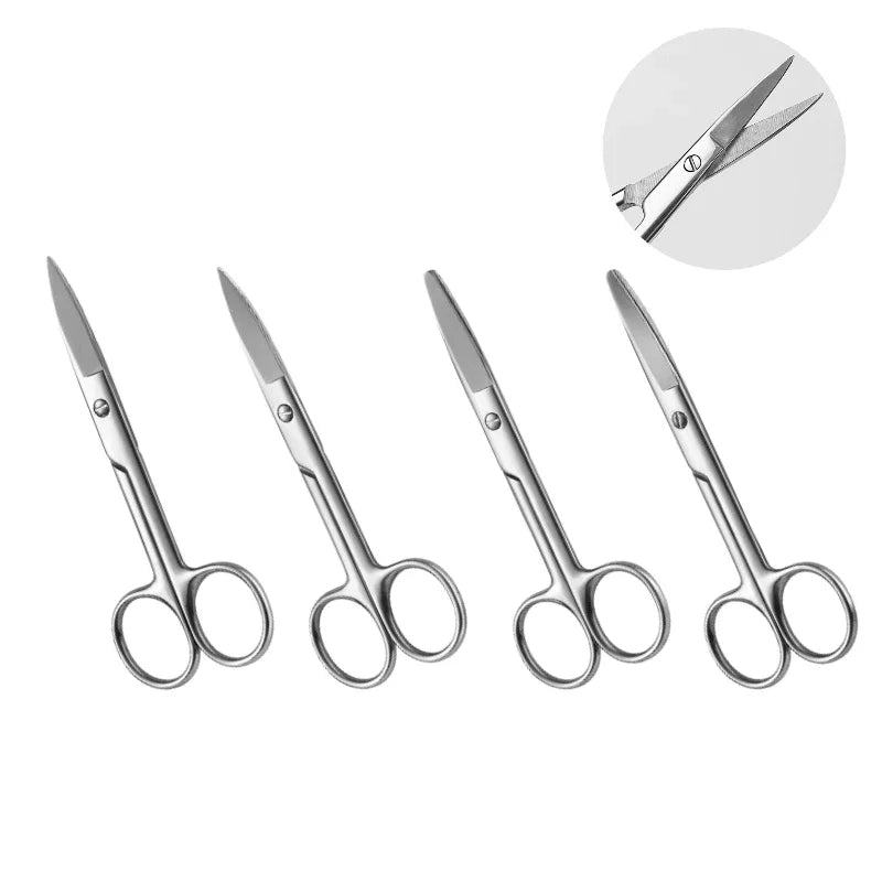 Tijeras de Manicura Profesionales de Acero - Corta Cutículas, Cejas y Vello Nasal