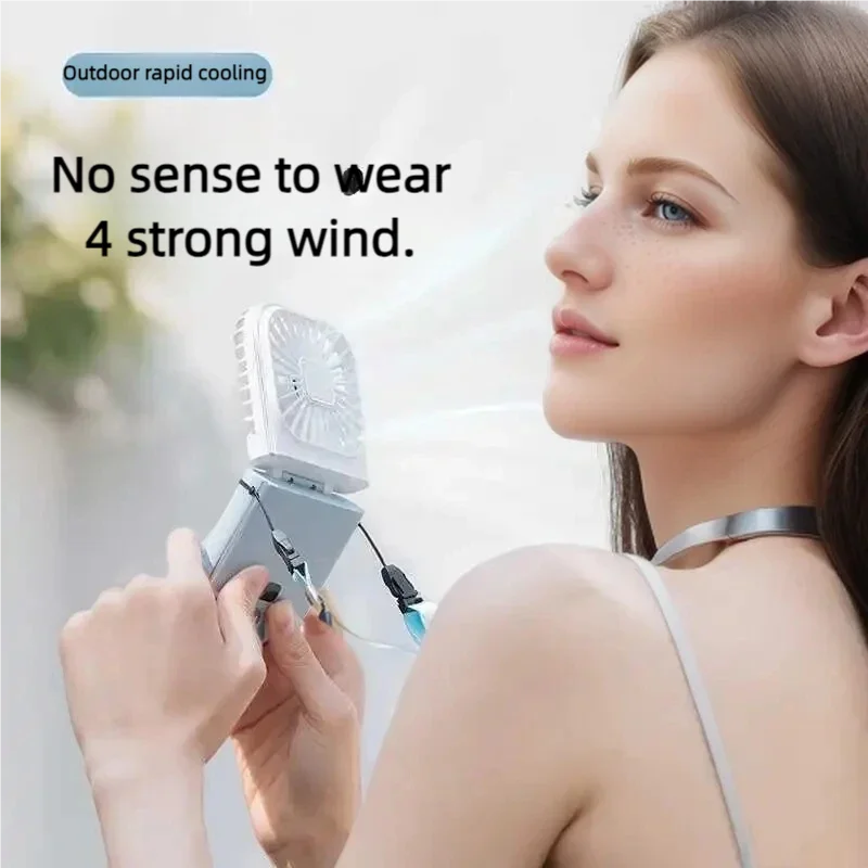Ventilador Portátil de Cuello con Batería 3000mAh - Plegable, Recargable y Silencioso