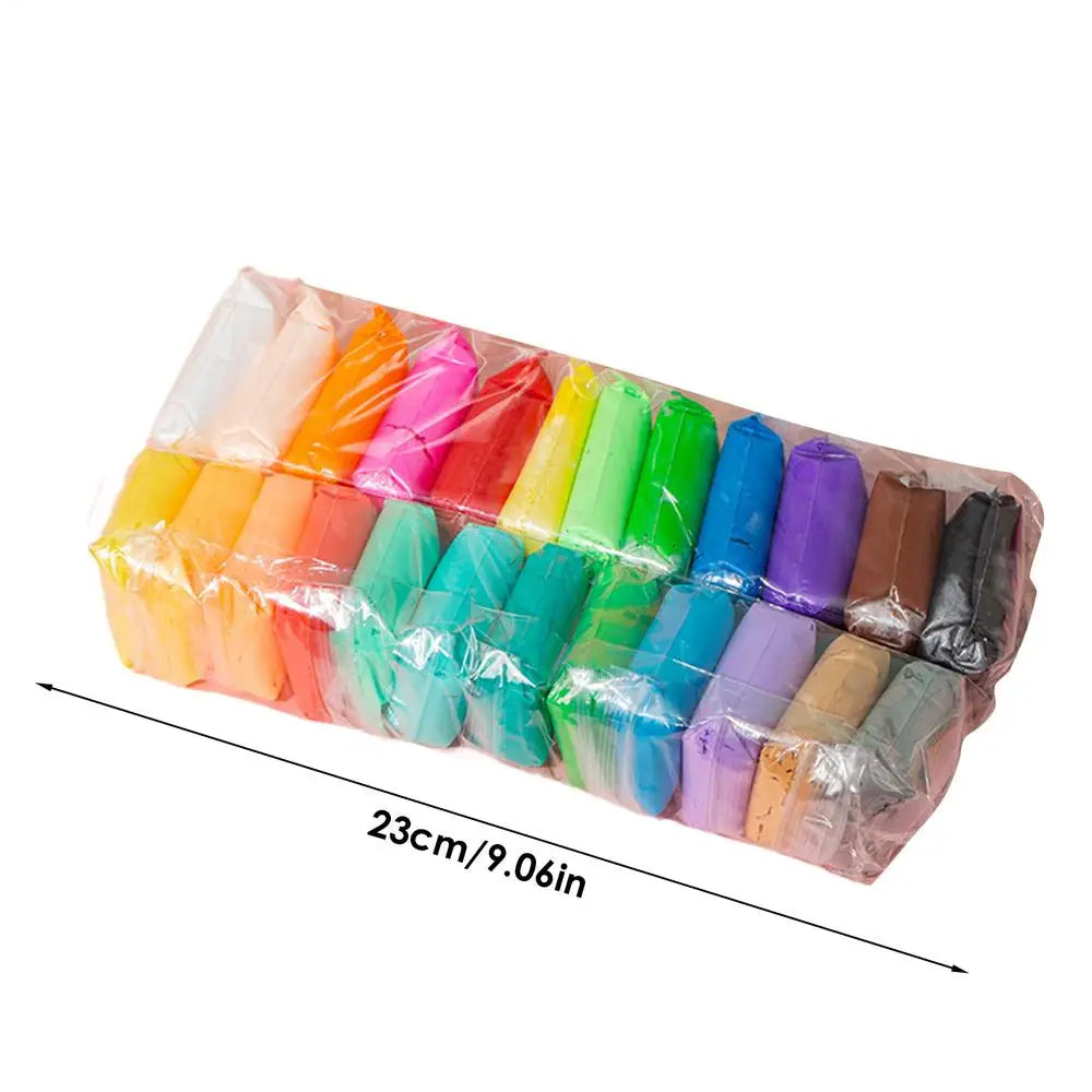Arcilla para Modelar Air Dry 12/24/36 Colores - Kit Creativo con Herramientas para Niños